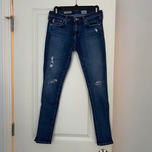 AG super skinny distressed ankle Jeans!